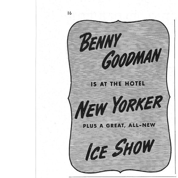 Benny Goodman Hotel New Yorker Ice Show NYC 1940s Vintage Print Ad - Picture 4 of 4